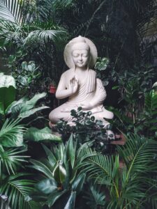 Spark joy, image of calm and happy statue